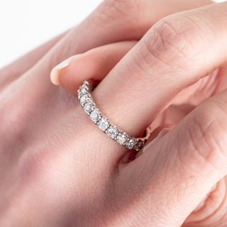 Platinum 2ct Natural Diamond Full Eternity Band Ring