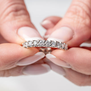 Platinum 2ct Natural Diamond Full Eternity Band Ring