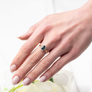 Vintage 18ct Yellow Gold Diamond And 1ct Natural Blue Sapphire Cluster Ring