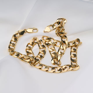 9ct Yellow Gold Gents 8.6mm 20" Curb Chain Necklace