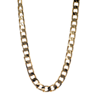 9ct Yellow Gold Gents 8.6mm 20" Curb Chain Necklace