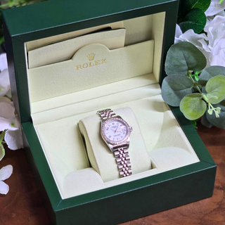 Rolex Ladies' Date 79240 - Automatic - 26mm - Custom Diamond & White Gold Bezel with White Dial