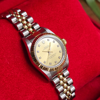 Rolex 76193 Oyster Perpetual - Factory Diamond Dial - Two-tone - 24mm Watch - Jubilee - Full Set