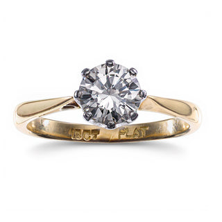 18ct Yellow Gold 0.92ct Diamond Solitaire Ring