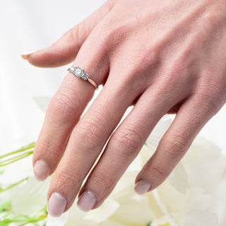 Platinum 0.75ct Diamond GIA Certified Trilogy Ring