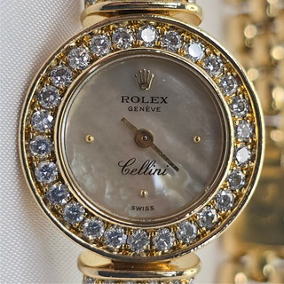 Rolex Cellini - 2297 - 18ct Yellow Gold, Mother of Pearl & Diamond Ladies Watch (1990)