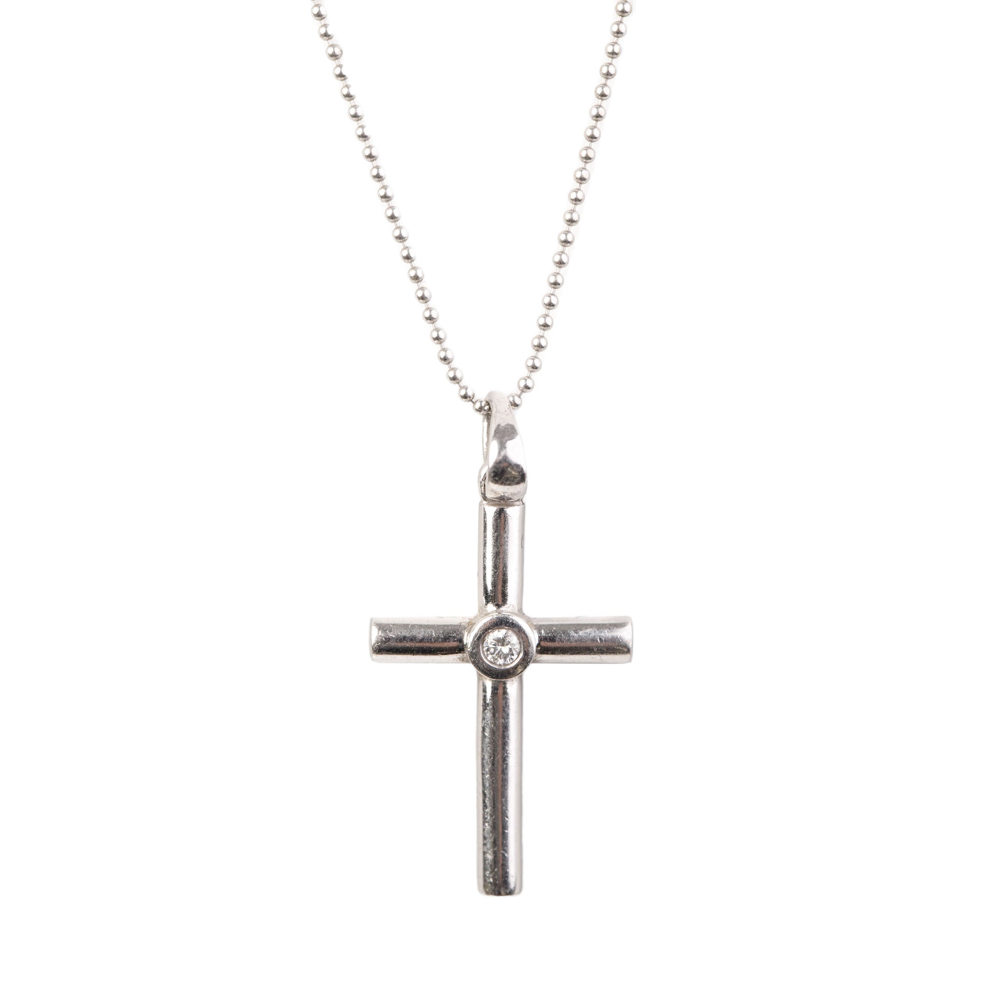 Sterling silver baseball bat clearance cross necklace