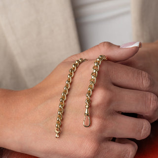 9ct Yellow Gold Solid Rollerball Bracelet - 7½ Inch - 15.3g
