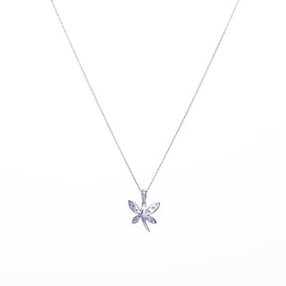 18ct Gold Pink Sapphire & Diamond Butterfly Pendant On 9ct Chain