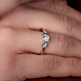 Diamond 0.65ct Trilogy Ring Platinum 950 VS1 Natural Diamonds