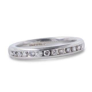 Platinum 950 Channel Set Diamond 0.25ct Half Eternity Band Ring