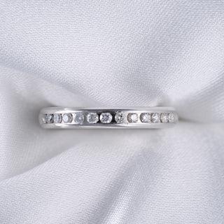 Platinum 950 Channel Set Diamond 0.25ct Half Eternity Band Ring