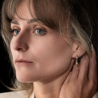 Clogau 18ct Yellow Gold Diamond Articulated Drop Earrings – 45mm – 6.5g