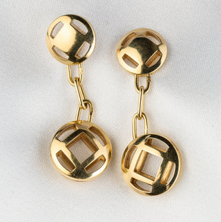 Cartier Pasha 18ct Yellow Gold Dangle Drop Earrings - 9.1g