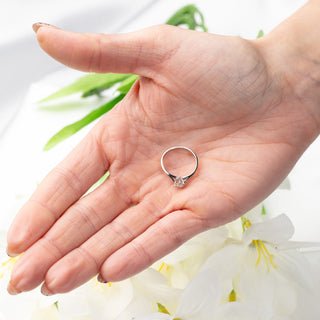 Dainty Platinum 0.1ct Diamond Solitaire Ring