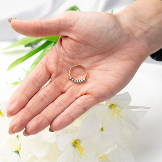 Vintage 22ct Gold Half Eternity Ring With Diamonds And Peridot STONES #sold# resize J 1/2