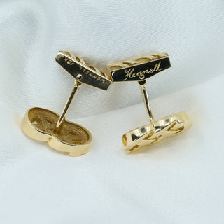 Vintage Hennell 18ct Yellow Gold Knot Cufflinks – Boxed – 11.7g