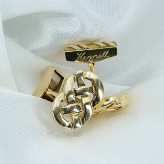 Vintage Hennell 18ct Yellow Gold Knot Cufflinks – Boxed – 11.7g