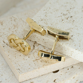Vintage Hennell 18ct Yellow Gold Knot Cufflinks – Boxed – 11.7g