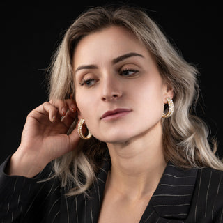 Bespoke 18ct Yellow Gold 6.5ct Diamond Twist Earrings – Natural VS–SI Diamonds