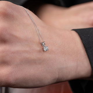 18ct White Gold 0.35ct Diamond Solitaire Pendant Necklace