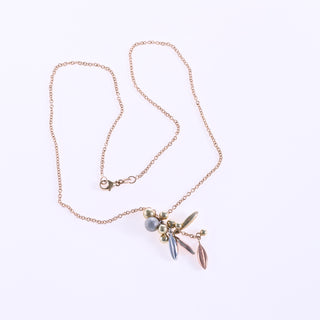 9ct Multi Tone Three Colour Gold Droplet Necklace