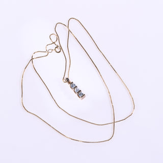 9ct Yellow Gold 0.25ct Diamond Three Teir Necklace