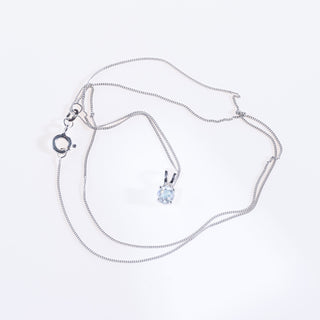 18ct White Gold 0.35ct Diamond Solitaire Pendant Necklace