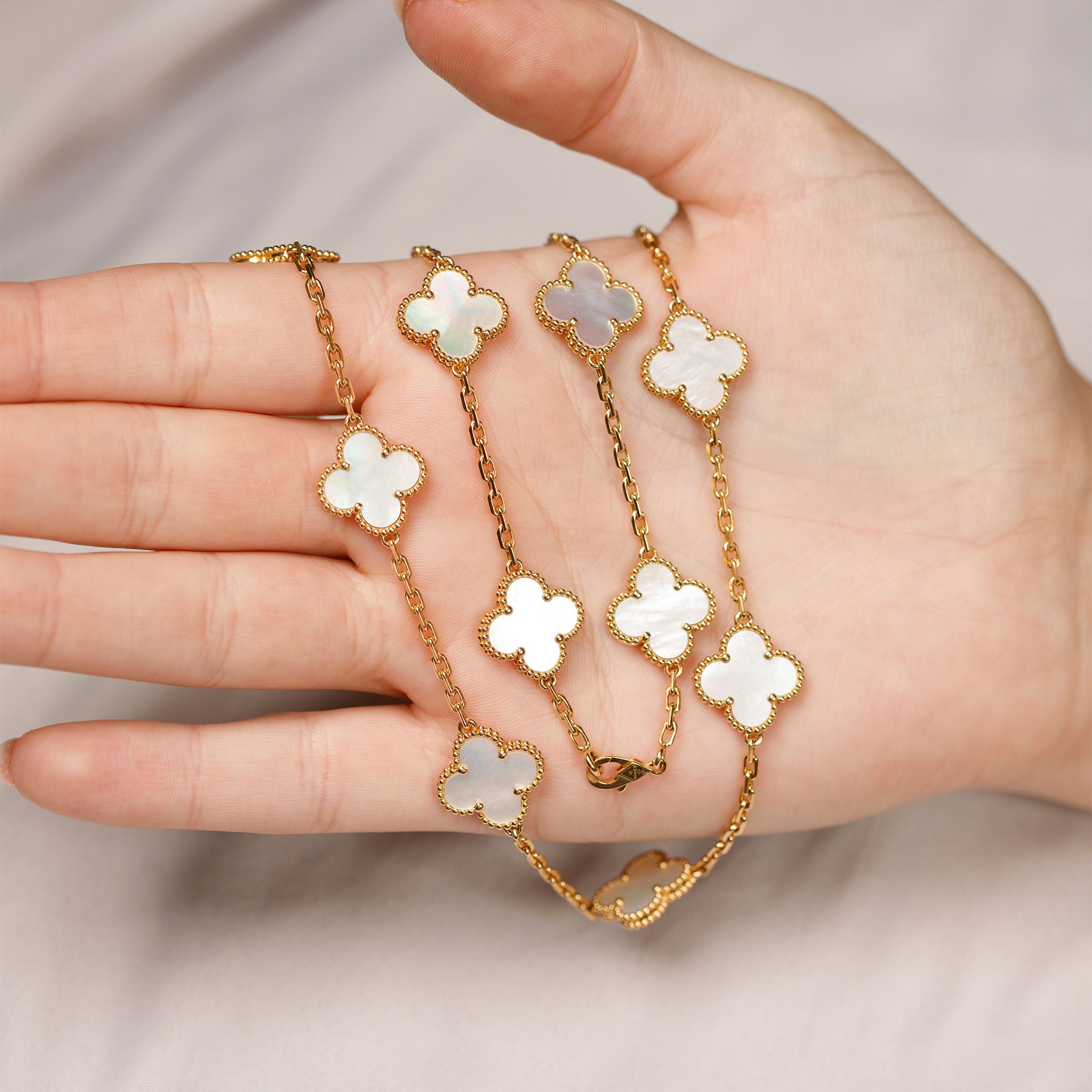 Van Cleef And Arpels 18ct Yellow Gold Mother Of Pearl Alhambra 20