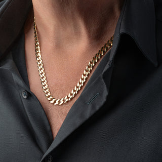 Men’s 9ct Yellow Gold Solid Curb Chain Necklace – 20 Inch – 7mm – 32.3g