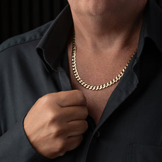 Men’s 9ct Yellow Gold Solid Curb Chain Necklace – 20 Inch – 7mm – 32.3g
