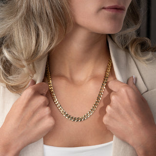 Men’s 9ct Yellow Gold Solid Curb Chain Necklace – 20 Inch – 7mm – 32.3g