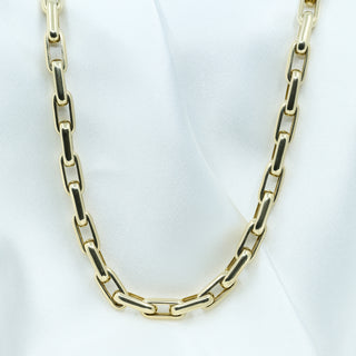 Vintage 1980s 9ct Yellow Gold Hardware Link Necklace – 19½ Inch – 43.9g