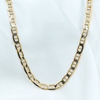 9ct Yellow Gold Solid Mariner Anchor Link Chain Necklace – 21 Inch – 19.6g