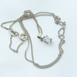 18ct White Gold 0.18ct E/F VS Natural Diamond Solitaire Pendant Necklace – 16 Inch – 2.1g