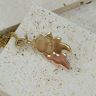 Clogau 9ct Yellow & Rose Gold Acorn Pendant Necklace – 18”