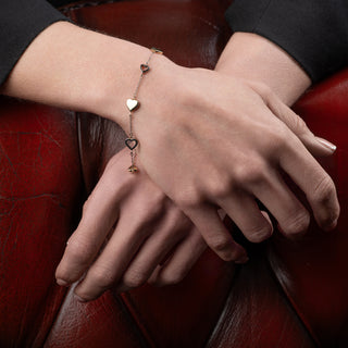Tiffany & Co. 18ct Yellow & White Gold Triple Heart Necklace & Bracelet Set