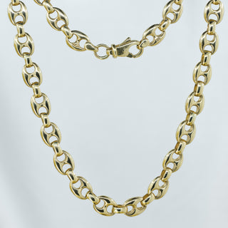 Heavy 9ct Yellow Gold Mariner Link Chain Necklace 50cm 20 inches
