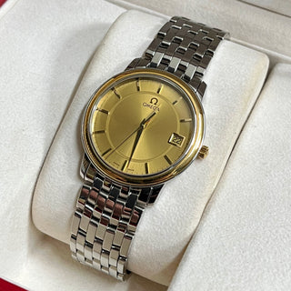 Omega De Ville Prestige 4410110 34mm Champagne Dial Quartz Full Set 2004