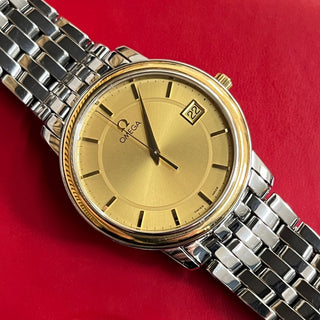 Omega De Ville Prestige 4410110 34mm Champagne Dial Quartz Full Set 2004