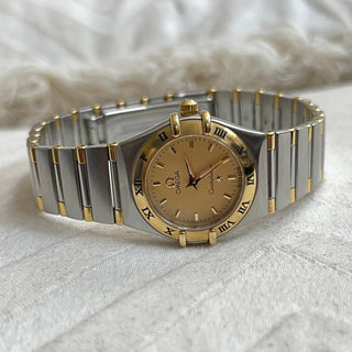 Ladies Omega Constellation 1362.10.00 22mm Gold & Steel Quartz Full Set 1999