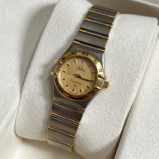 Ladies Omega Constellation 1362.10.00 22mm Gold & Steel Quartz Full Set 1999