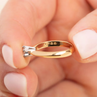 18ct Yellow Gold 0.25ct Diamond Solitaire Ring