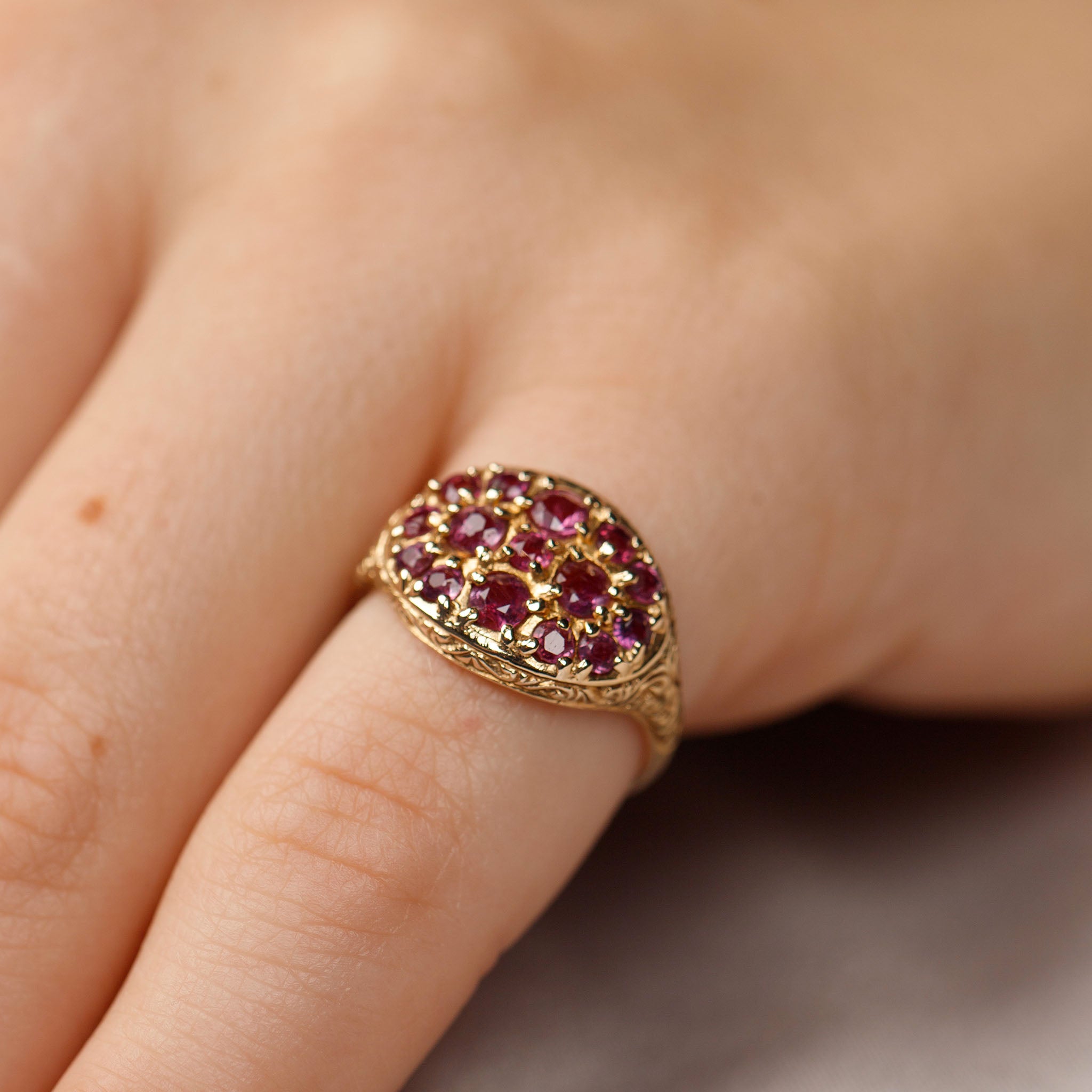 Band on sale ruby ring