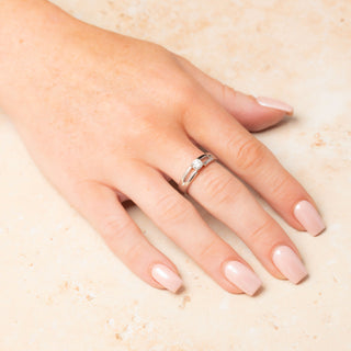 Platinum Split-Shoulder 0.31ct Diamond Solitaire Ring