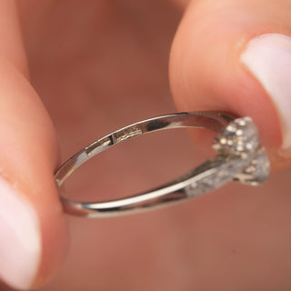 Antique Platinum Toi Et Moi 0.2ct Diamond Ring c1920