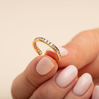 18ct Yellow Gold 1ct Diamond Full Eternity Band Ring