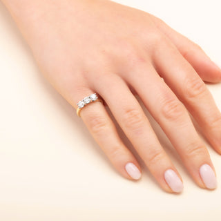 18ct Yellow Gold Three Stone 1ct Diamond Trilogy Ring