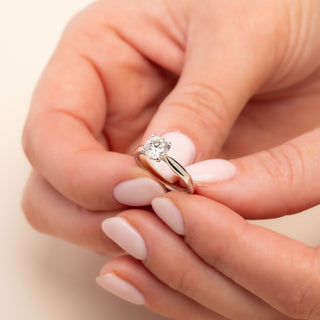 Modern Platinum 1ct Diamond Solitaire Engagement Ring