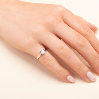 Modern Platinum 1ct Diamond Solitaire Engagement Ring